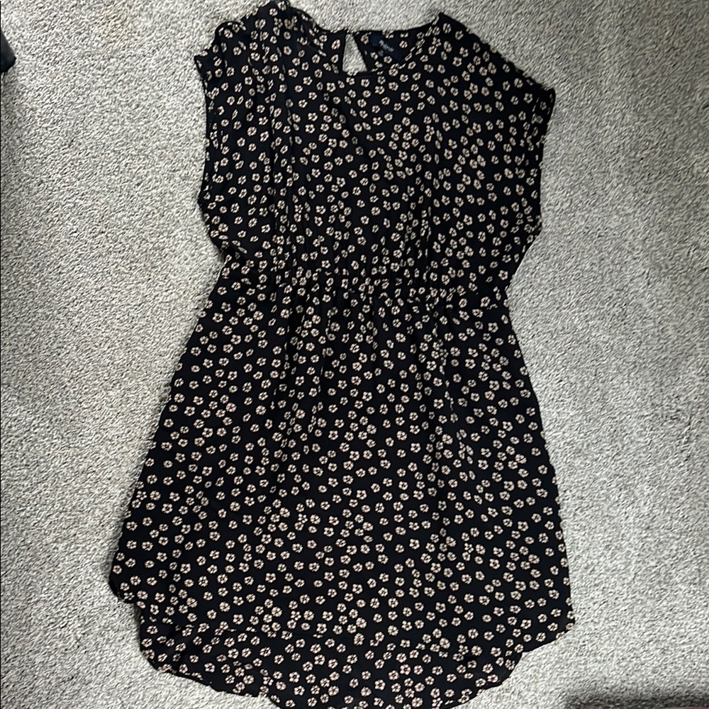 Madewell Black Floral Dress